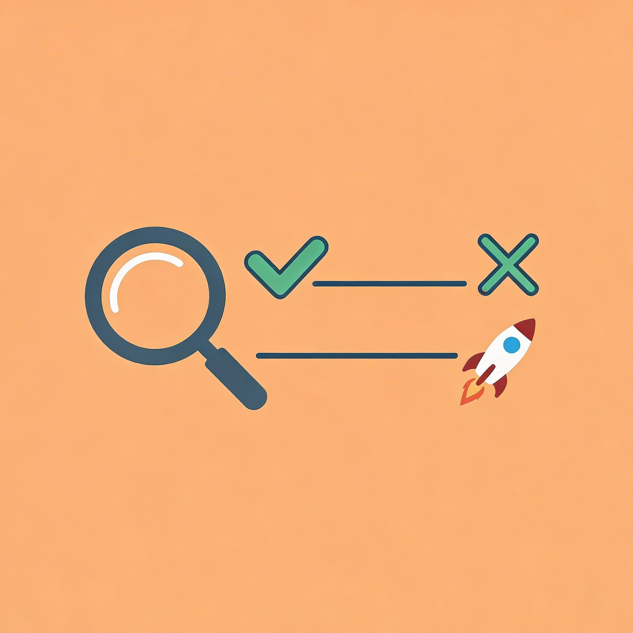 Magnifying glass highlighting a single workflow bottleneck among many processes